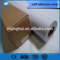 solvent glossy printalbe bubble free self adhesive vinyl decorative covering roll for advertising, POP displays